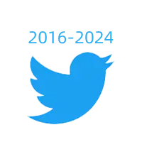 Twitter/X帳號 | 2016-2023年註冊 | 帳號資料已完善 | 帶有活躍推文