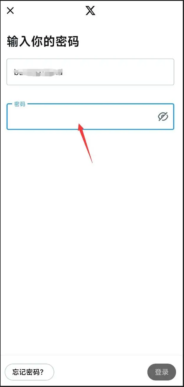 推特登录输入密码